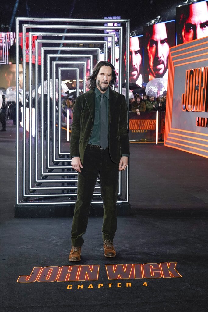 Ο Keanu Reeves κατά την άφιξη στην πρεμιέρα της ταινίας «John Wick Κεφάλαιο 4», Δευτέρα 6 Μαρτίου 2023 στο Λονδίνο