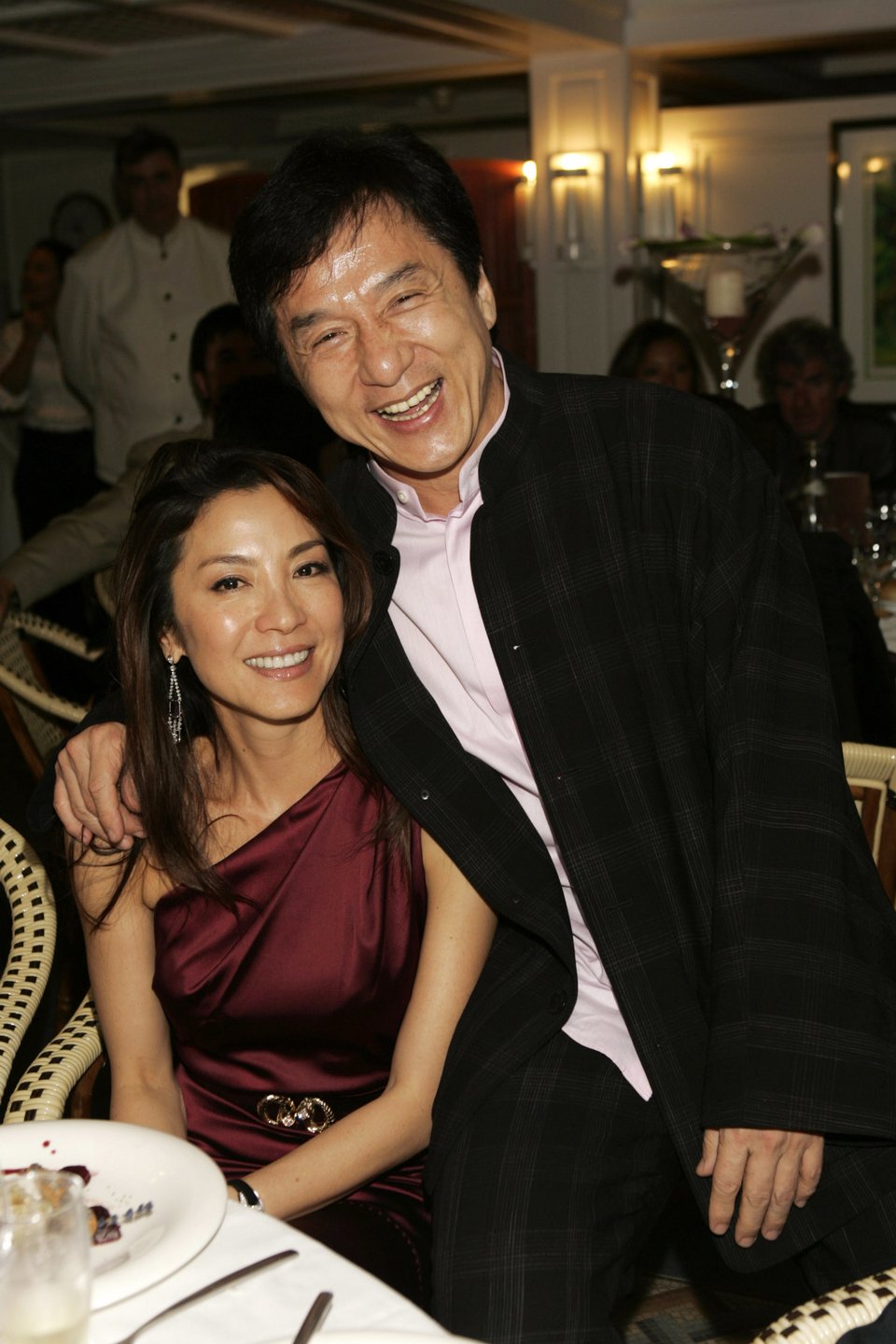 Η Michelle Yeoh και ο Jackie Chan στο Redstone Party στις 19 Μαΐου 2008 στις Κάννες