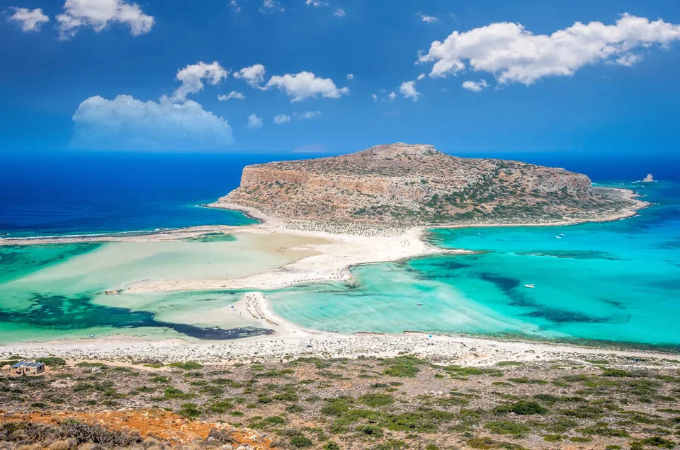 Η λιμνοθάλασσα Μπάλος στο νησί της Κρήτης
