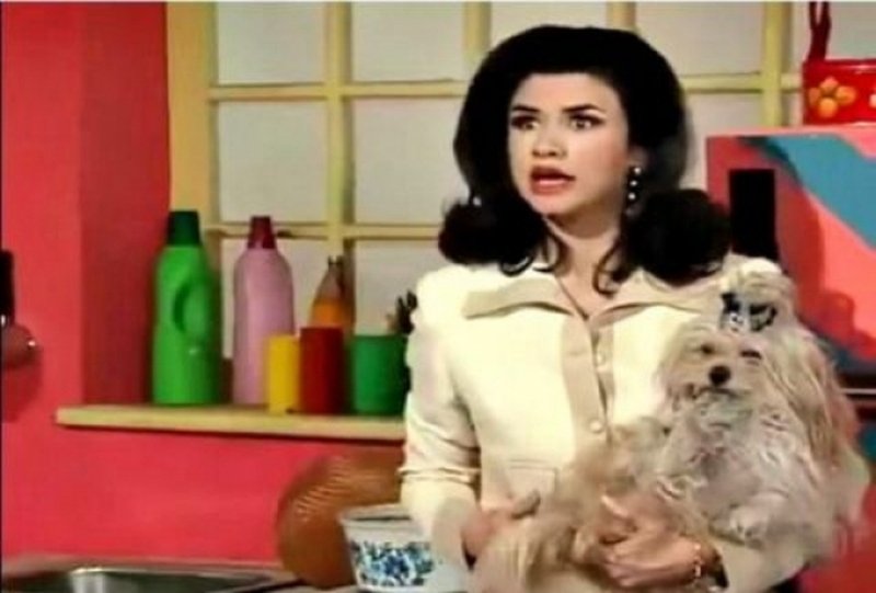 Αννα Κουρή ως Βάνα Δάγκα με το τερεζουλίνι στους Μεν και οι Δεν