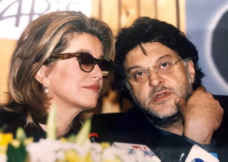 Μισέλ Δημόπουλος με τη σύζυγό του