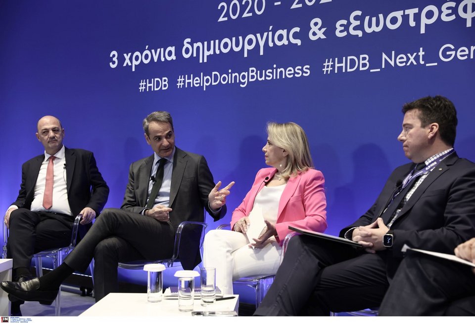 «Στόχος μας οι καλύτεροι μισθοί -Επαναστατικό εργαλείο η Αναπτυξιακή Τράπεζα» τόνισε ο Κυριάκος Μητσοτάκης / Φωτογραφία: ΛΙΑΚΟΣ ΓΙΑΝΝΗΣ