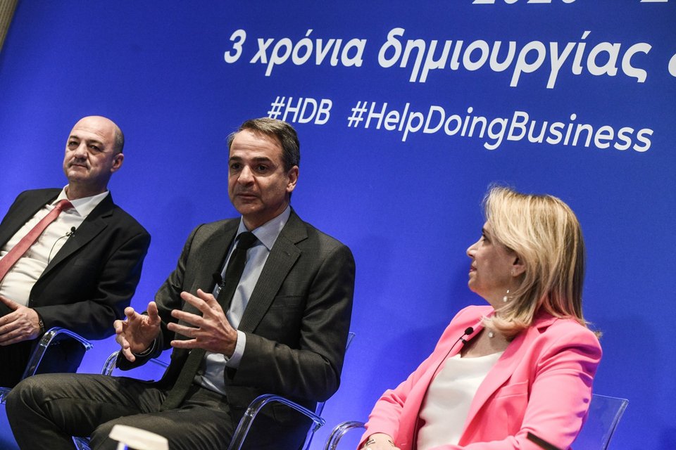 Το «παρών» σε εκδήλωση της Ελληνικής Αναπτυξιακής Τράπεζας έδωσε σήμερα ο πρωθυπουργός Κυριάκος Μητσοτάκης