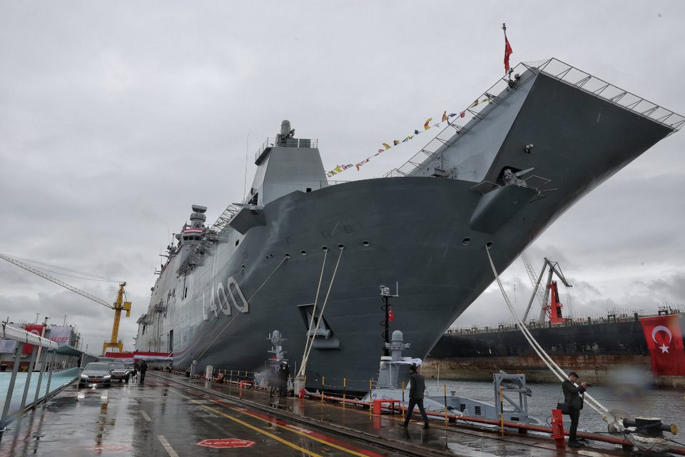 Ο Ερντογάν εγκαινίασε το αεροπλανοφόρο TCG Anadolu