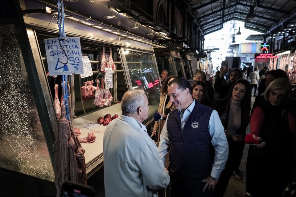 επίσκεψη Γεωργιάδη στην Βαρβάκειο Αγορά