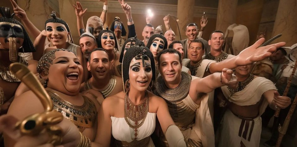 Η Κλεοπάτρα με την αυλή της
