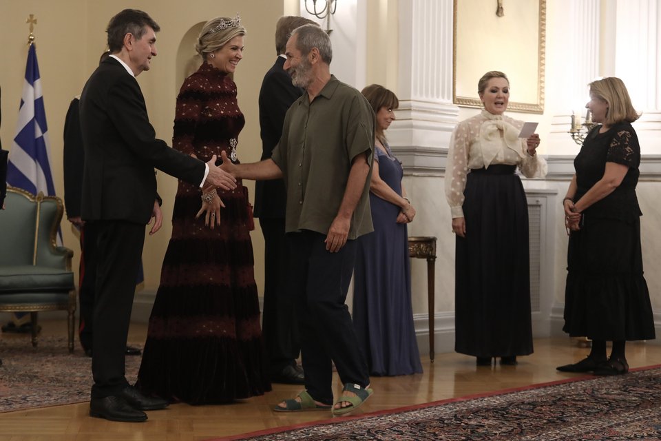 Από τη δεξίωση στο Προεδρικό Μέγαρο προς τιμήν του βασιλικού ζεύγους της Ολλανδίας