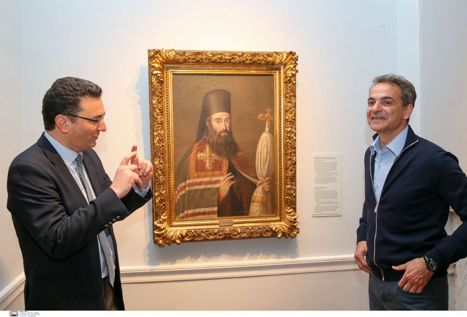 Ο Κυριάκος Μητσοτάκης στην Πινακοθήκη της Κέρκυρας / Φωτογραφία: INTIME, Σταμάτης Καταπόδης