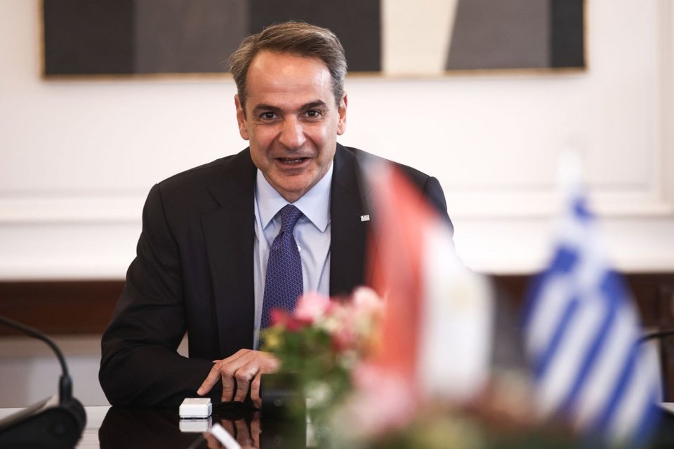 Συνάντηση του πρωθυπουργού Κυριάκου Μητσοτάκη με τον Υπουργό Εξωτερικών της Αιγύπτου Σαμέχ Σούκρι στο Μέγαρο Μαξίμου