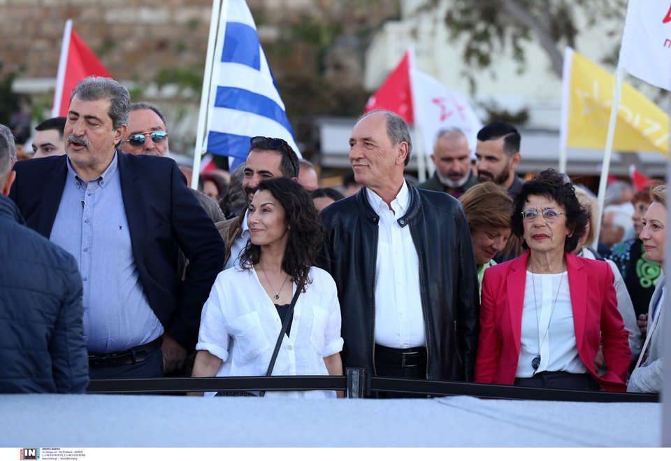 Οι δύο συνυποψήφιοι του ΣΥΡΙΖΑ στα Χανιά, Παύλος Πολάκης και Γιώργος Σταθάκης, δίπλα δίπλα / Φωτογραφία: Intime-ΚΑΡΤΣΩΝΑΚΗΣ ΜΑΚΗΣ