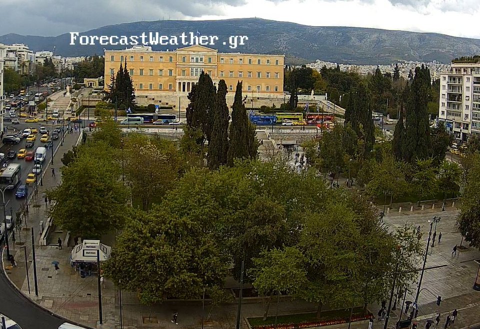 Βροχή στο κέντρο της Αθήνας / Forecast weather greece
