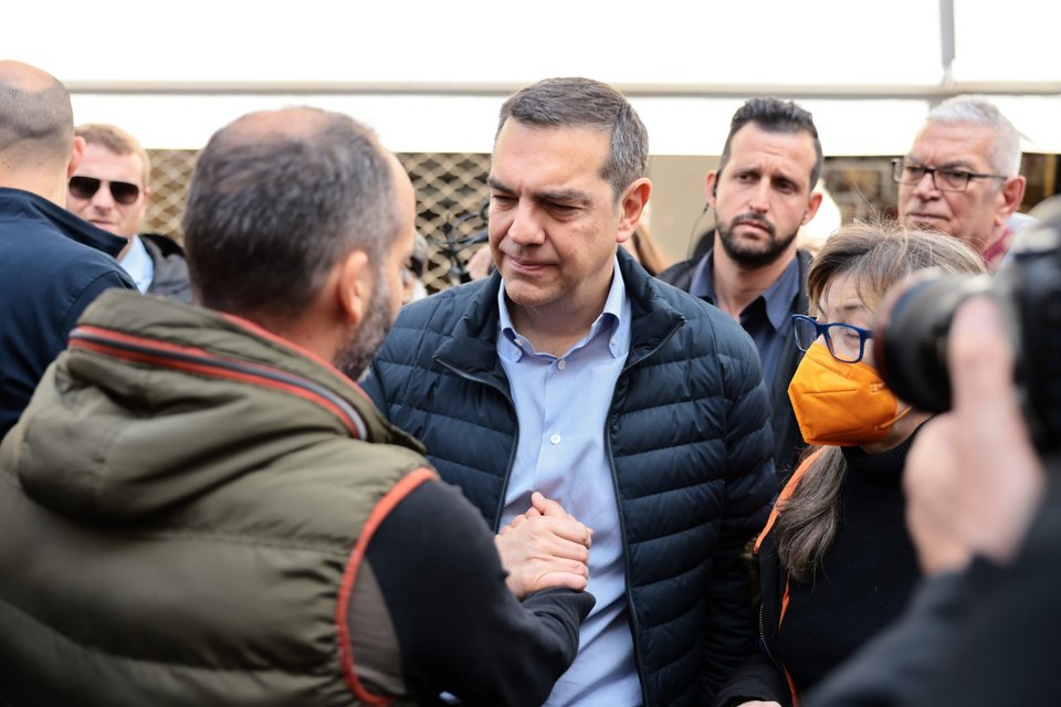επίσκεψη Τσίπρα στην Σκεπαστή Αγορά Καλλιθέας