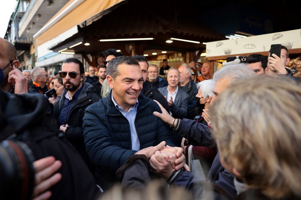επίσκεψη Τσίπρα στην Σκεπαστή Αγορά Καλλιθέας