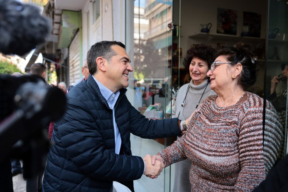 επίσκεψη Τσίπρα στην Σκεπαστή Αγορά Καλλιθέας
