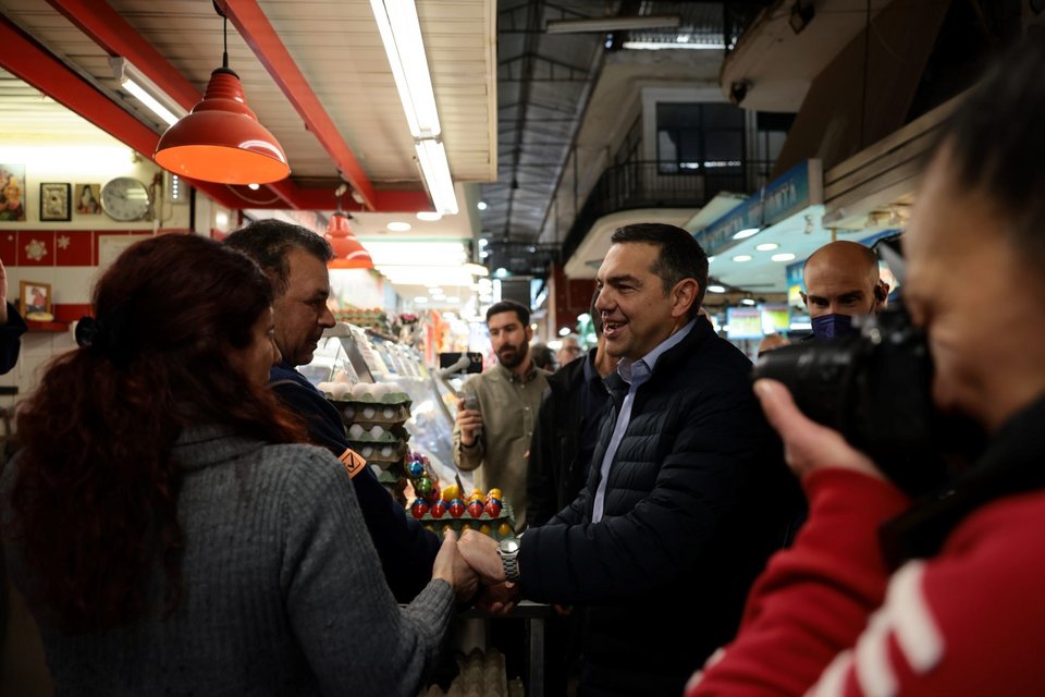 επίσκεψη Τσίπρα στην Σκεπαστή Αγορά Καλλιθέας