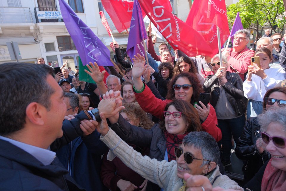 Ο Αλέξης Τσίπρας σε προεκλογική ομιλία στη Χϊο