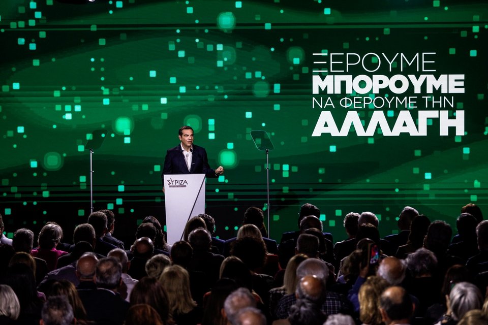 Ο πρόεδρος του ΣΥΡΙΖΑ στην παρουσίαση του προγράμματος διακυβέρνησης «Συμβόλαιο για την Αλλαγή» / Φωτογραφία: Eurokinissi-Κονταρίνης Γιώργος