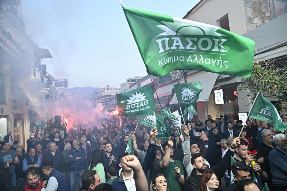 Ομιλία του Νίκου Ανδρουλάκη στα Χανιά / Φωτογραφία: Eurokinissi