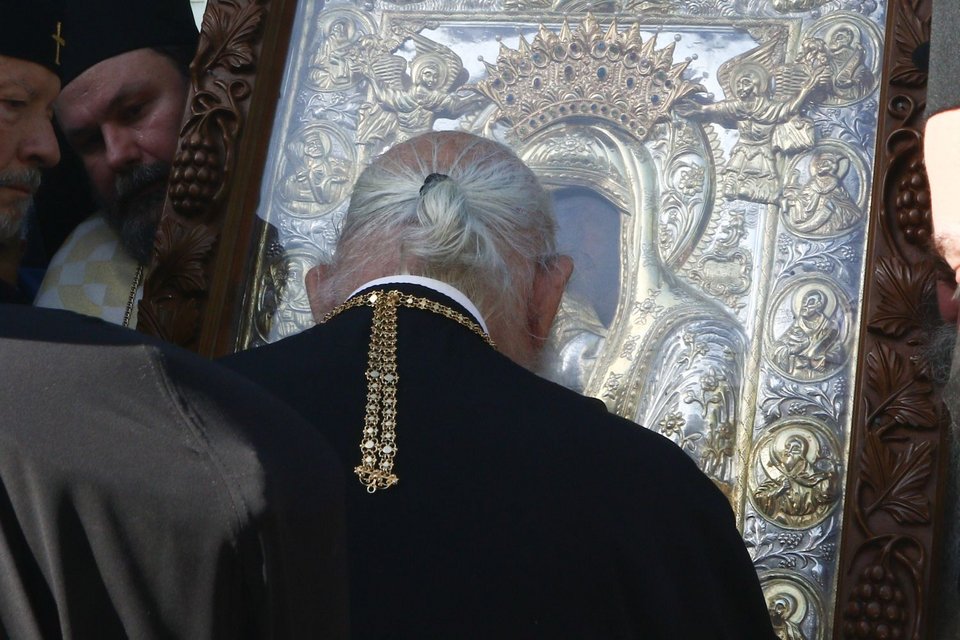 Αναχώρησε για το Πρωτάτο του Αγίου Όρους η ιερή εικόνα της Παναγίας «Άξιον Εστί» / Φωτογραφία: Eurokinissi