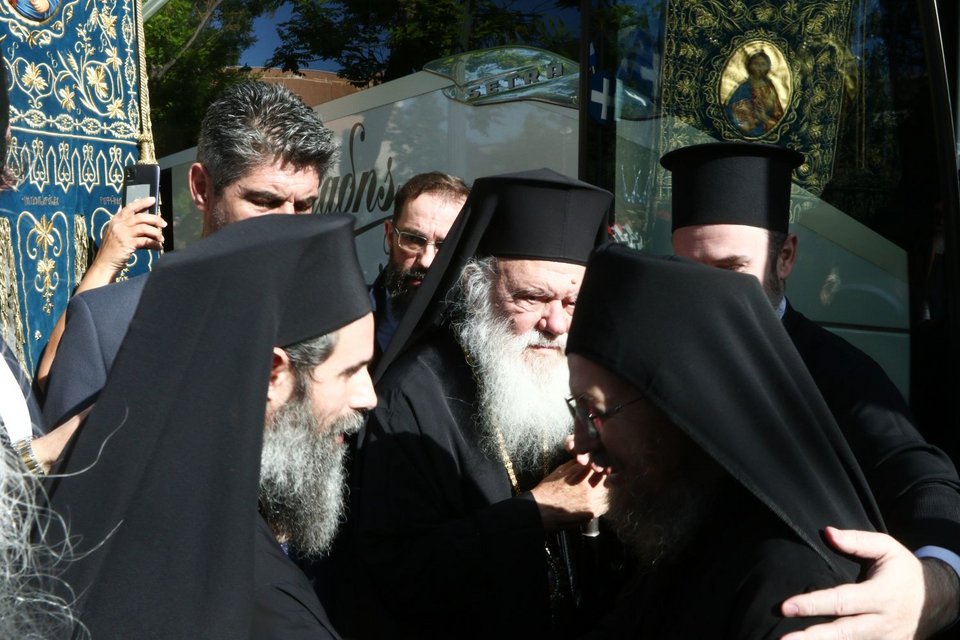 Αναχώρησε για το Πρωτάτο του Αγίου Όρους η ιερή εικόνα της Παναγίας «Άξιον Εστί» / Φωτογραφία: Eurokinissi