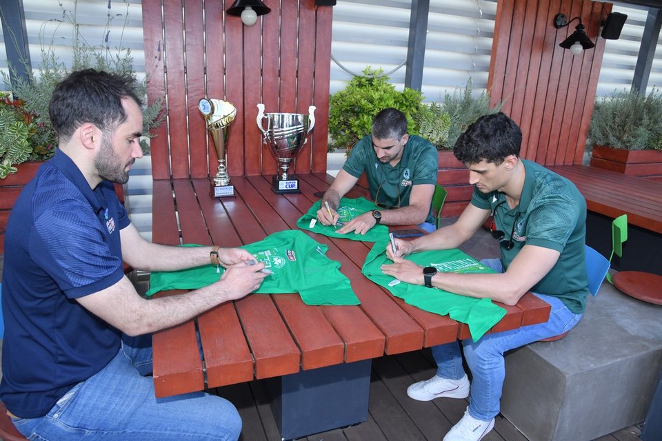 Αθλητές της ομάδας βόλεϊ του Παναθηναϊκού Α.Ο. 