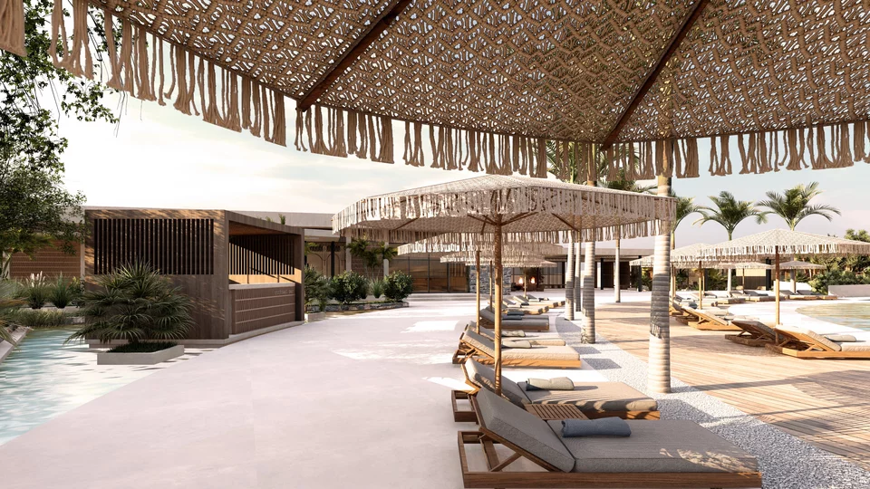 Το Aeri Pool Bar του ολοκαίνουργιου resort Pnoé Breathing Life