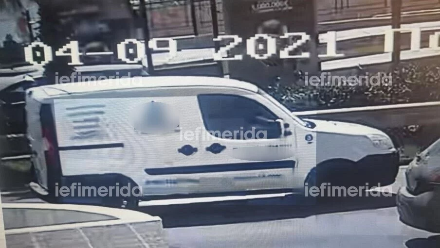 Το βανάκι της εταιρείας καθαρισμού του ενός εκ των δύο προφυλακισθέντων