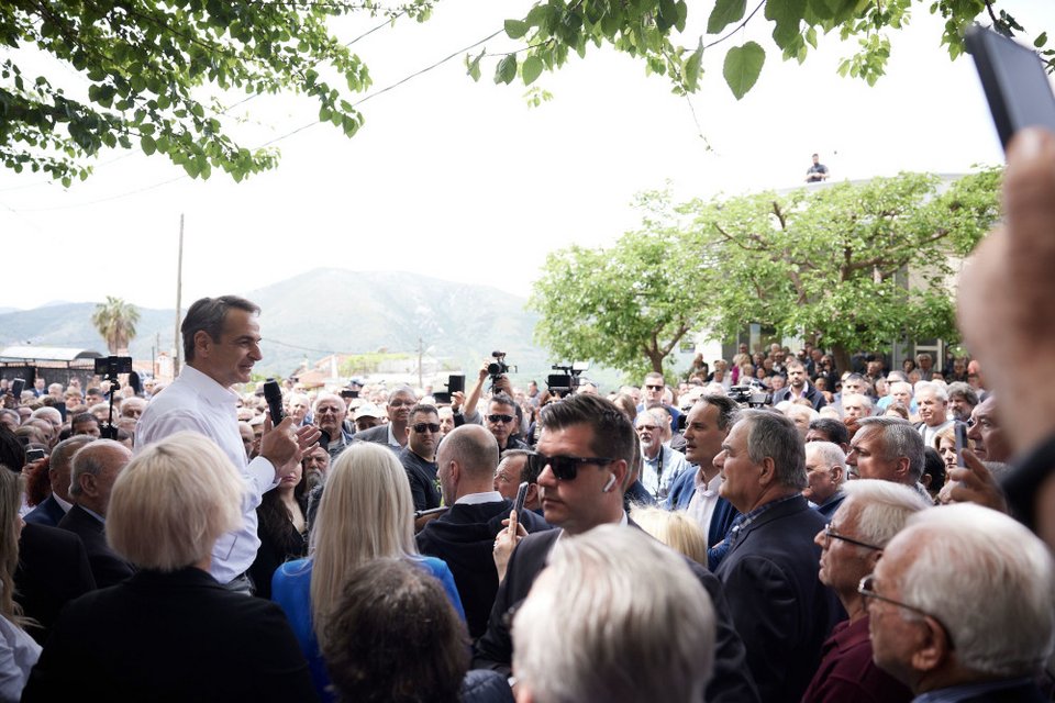 Ο Κυριάκος Μητσοτάκης σε ομιλία στην Πάργα/ Φωτογραφία: Γρ. Τύπου πρωθυπουργού