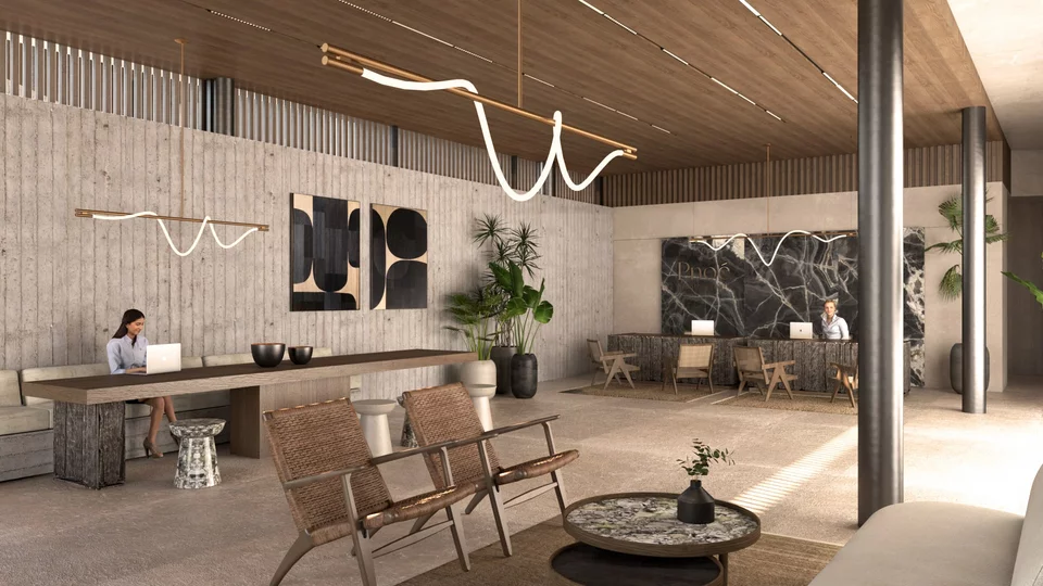 Το lobby του Pnoé Breathing Life