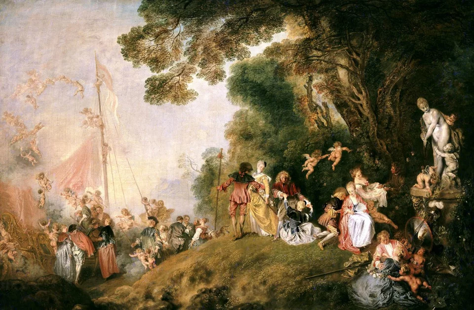 Ο πίνακας του Watteau «Ταξίδι στα Κύθηρα» του 1717 / Wikimedia