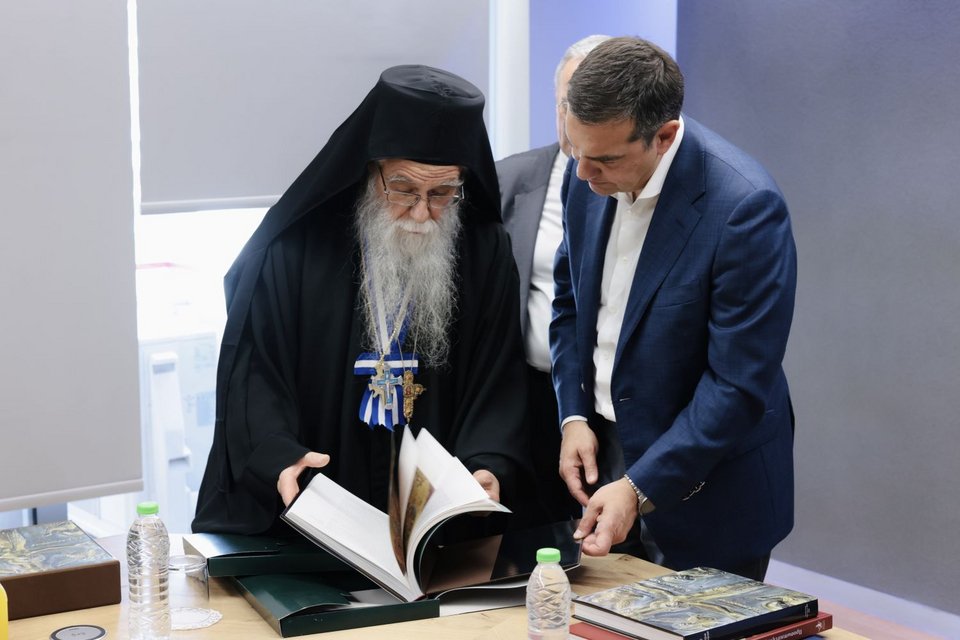 Συνάντηση του προέδρου του ΣΥΡΙΖΑ-ΠΣ, Αλέξη Τσίπρα, με τους εκπροσώπους της Ιεράς Κοινότητας