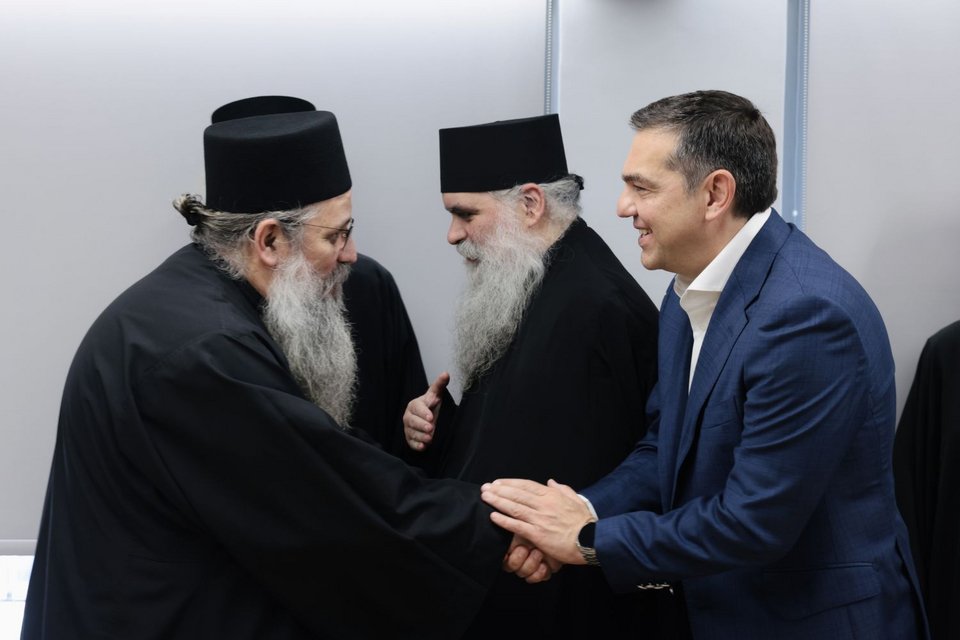 Συνάντηση του προέδρου του ΣΥΡΙΖΑ-ΠΣ, Αλέξη Τσίπρα, με τους εκπροσώπους της Ιεράς Κοινότητας