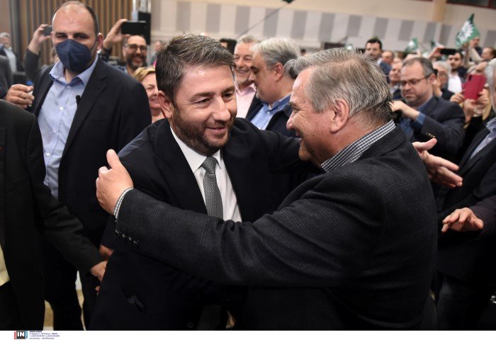 Ο Νίκος Ανδρουλάκης με τον Χάρη Καστανίδη ΝΗΣ
