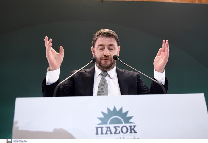 Στιγμιοότυπο από την ομιλία Ανδρουλάκη στη Θεσσαλονίκη