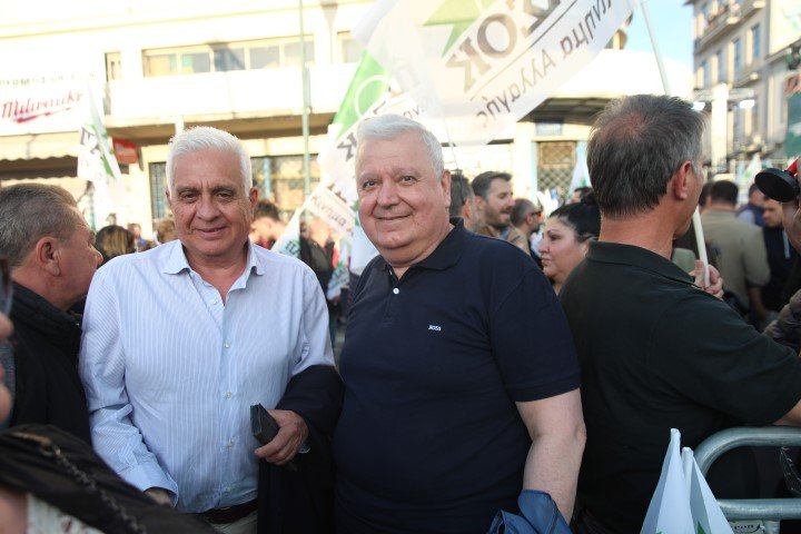 Ο Χρήστος Πρωτόπαπας στην κεντρική προεκλογική συγκέντρωση του ΠΑΣΟΚ στην Αθήνα
