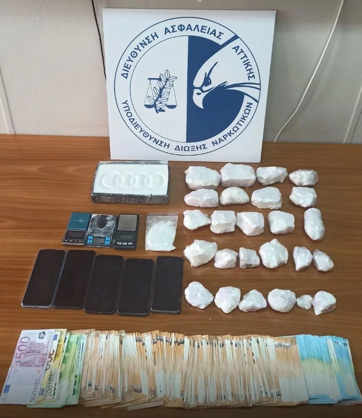 Εξαρθρώθηκε εγκληματική οργάνωση που διακινούσε ναρκωτικά στην Αθήνα / Φωτογραφία: ΕΛ.ΑΣ.