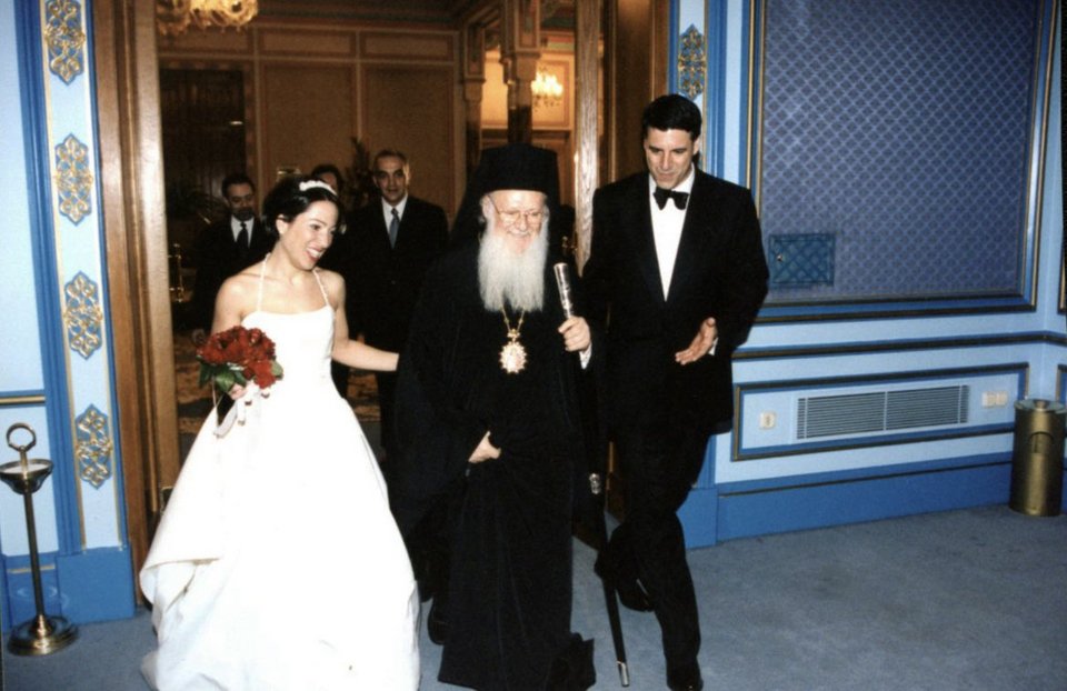 Στον γάμο της με τον Μάρκο Κουναλάκη το 2000 στο Φανάρι