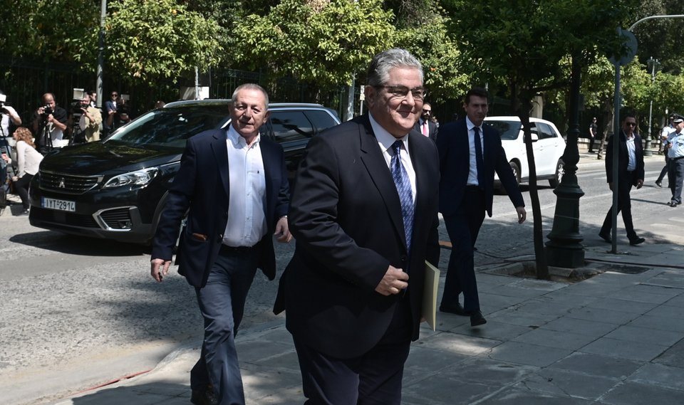 Ο Δημήτρης Κουτσούμπας στο Προεδρικό Μέγαρο