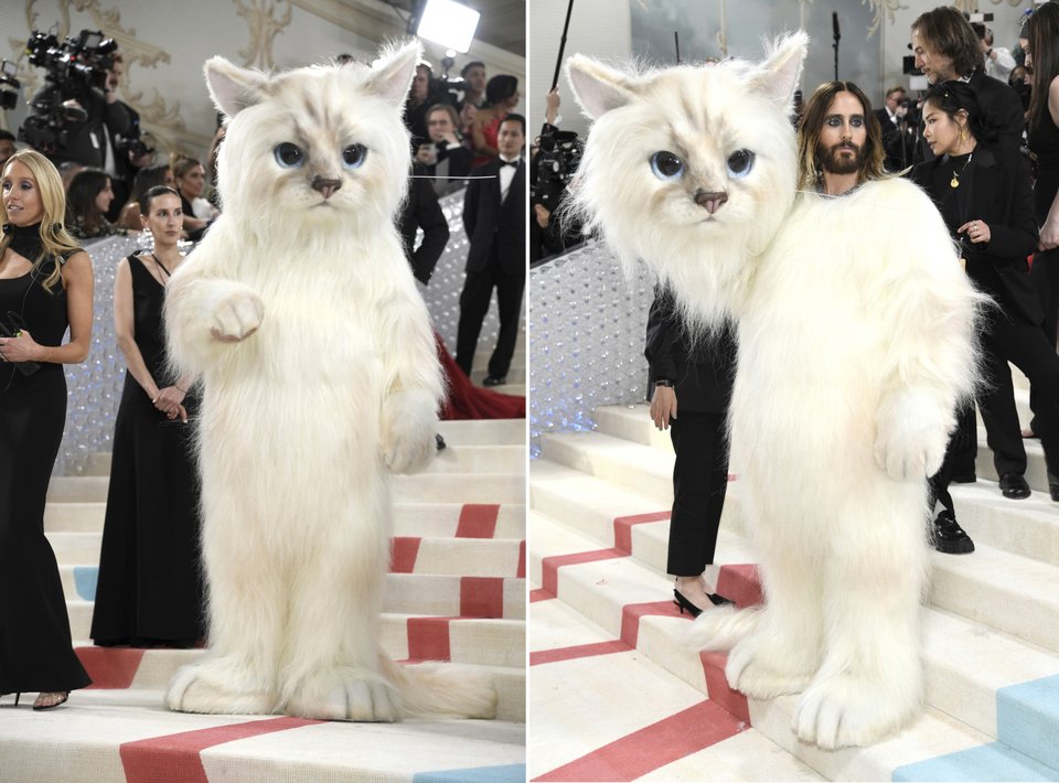 Ο Τζάρεντ Λέτο ως Choupette στο Met Gala