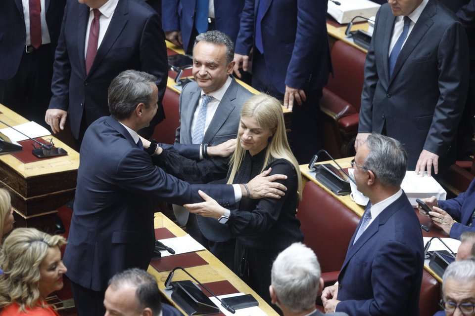 Ο Κυριάκος Μητσοτάκης με την Σέβη Βολουδάκη