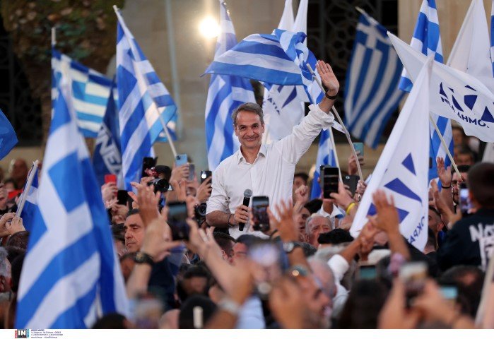 Ο Κυριάκος Μητσοτάκης στο Ηράκλειο της Κρήτης / Φωτογραφία: Imageonline