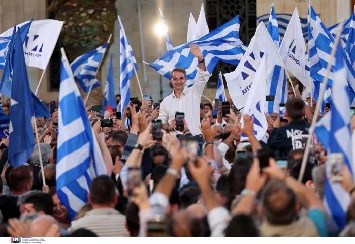 Ο Κυριάκος Μητσοτάκης στο Ηράκλειο της Κρήτης / Φωτογραφία: Imageonline