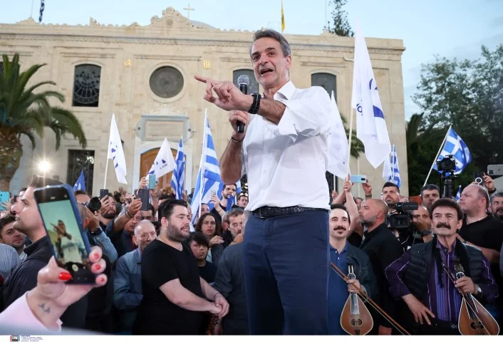 Ο Κυριάκος Μητσοτάκης σε ομιλία του στην Κρήτη