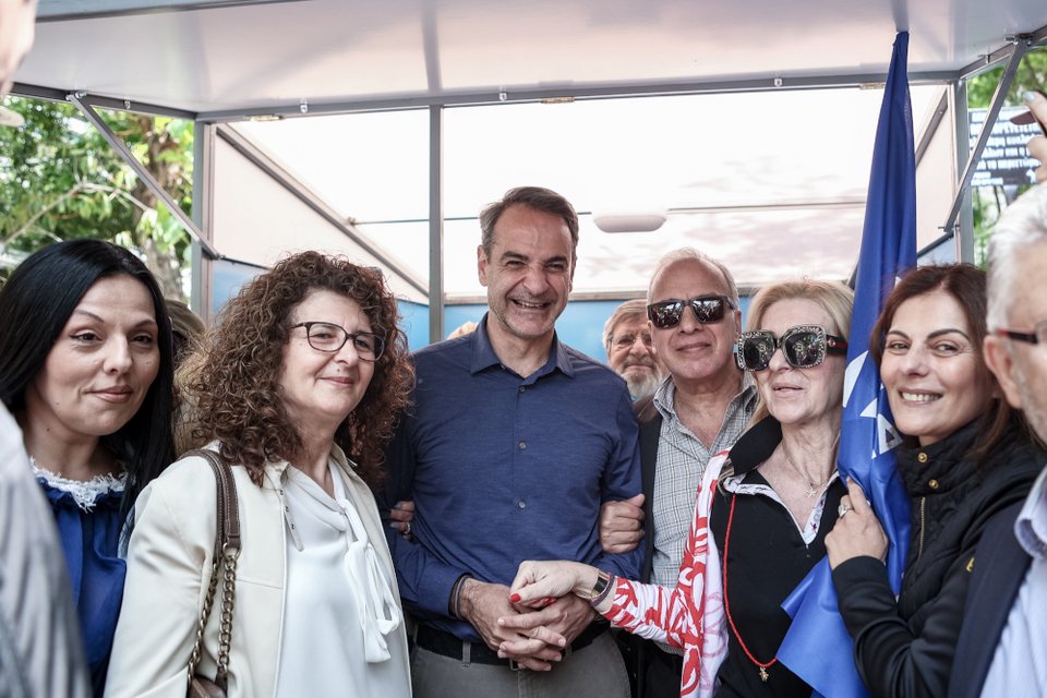 Περιοδεία του Κυριάκου Μητσοτάκη στην Κυψέλη / EUROKINISSI