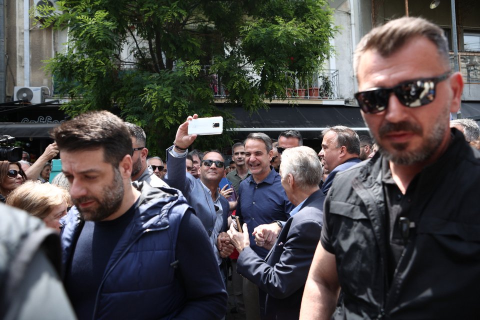 Περιοδεία του Κυριάκου Μητσοτάκη στην Κυψέλη / EUROKINISSI