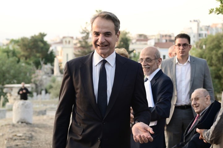 Ο Κυριάκος Μητσοτάκης στην τελετή απονομής του αρχιτεκτονικού βραβείου PRITZKER 