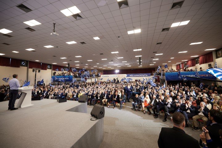 Ο Κυριάκος Μητσοτάκης στον Βόλο ]