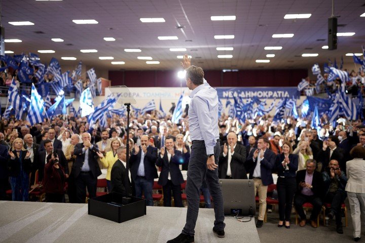 Ο Κυριάκος Μητσοτάκης στον Βόλο