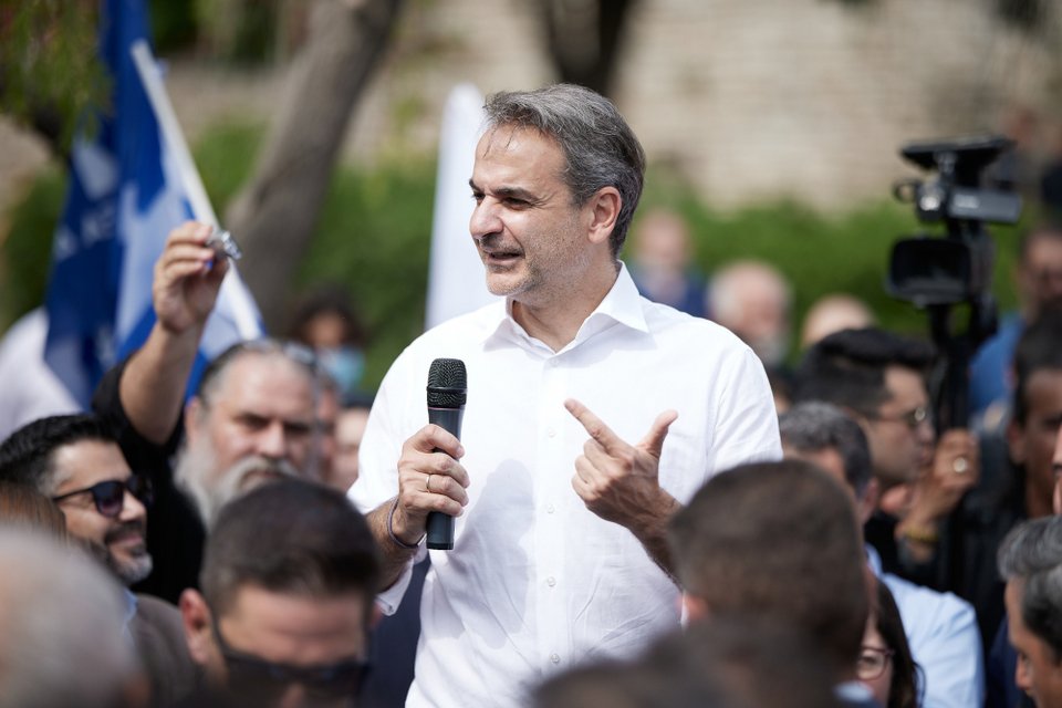 O Κυριάκος Μητσοτάκης στον Μυλοπόταμο / EUROKINISSI