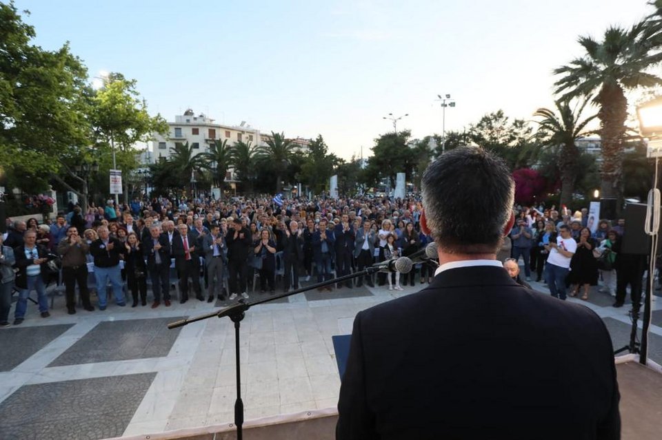 Ο υποψήφιος Βουλευτής της Νέας Δημοκρατίας στο Νότιο Τομέα, κ. Τάσος Γαϊτάνης, στην Καλλιθέα
